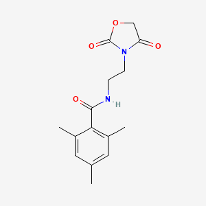 molecular formula C15H18N2O4 B2672596 N-[2-(2,4-dioxo-1,3-oxazolidin-3-yl)ethyl]-2,4,6-trimethylbenzamide CAS No. 2034313-87-4