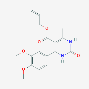 molecular formula C17H20N2O5 B2672606 Prop-2-en-1-yl 4-(3,4-dimethoxyphenyl)-6-methyl-2-oxo-1,2,3,4-tetrahydropyrimidine-5-carboxylate CAS No. 313244-00-7