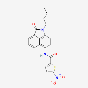 molecular formula C20H17N3O4S B2672626 N-(1-butyl-2-oxo-1,2-dihydrobenzo[cd]indol-6-yl)-5-nitrothiophene-2-carboxamide CAS No. 681159-18-2