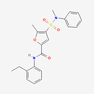 molecular formula C21H22N2O4S B2672643 N-(2-ethylphenyl)-5-methyl-4-[methyl(phenyl)sulfamoyl]furan-2-carboxamide CAS No. 1207007-02-0