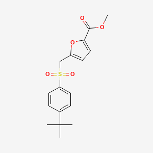 molecular formula C17H20O5S B2672650 Methyl 5-[(4-tert-butylbenzenesulfonyl)methyl]furan-2-carboxylate CAS No. 1797685-13-2
