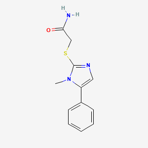 molecular formula C12H13N3OS B2672712 2-[(1-methyl-5-phenyl-1H-imidazol-2-yl)sulfanyl]acetamide CAS No. 483309-73-5