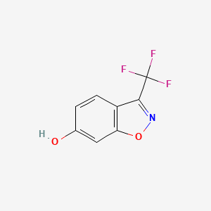 molecular formula C8H4F3NO2 B2672720 1,2-Benzisoxazol-6-ol, 3-(trifluoromethyl)- CAS No. 724466-52-8