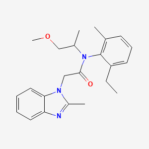 molecular formula C23H29N3O2 B2672749 N-(2-ethyl-6-methylphenyl)-N-(1-methoxypropan-2-yl)-2-(2-methyl-1H-1,3-benzodiazol-1-yl)acetamide CAS No. 433702-74-0