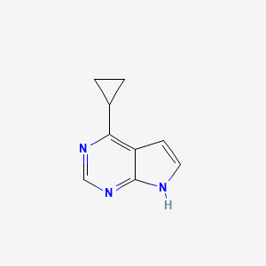 molecular formula C9H9N3 B2672751 4-cyclopropyl-7H-pyrrolo[2,3-d]pyrimidine CAS No. 1318945-19-5