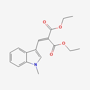 molecular formula C17H19NO4 B2672754 diethyl 2-((1-methyl-1H-indol-3-yl)methylene)malonate CAS No. 72010-38-9