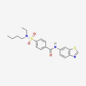 molecular formula C20H23N3O3S2 B2672769 N-(1,3-benzothiazol-6-yl)-4-[butyl(ethyl)sulfamoyl]benzamide CAS No. 899732-70-8