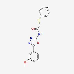 molecular formula C17H15N3O3S B2672774 N-[5-(3-methoxyphenyl)-1,3,4-oxadiazol-2-yl]-2-(phenylsulfanyl)acetamide CAS No. 895487-72-6