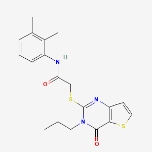 molecular formula C19H21N3O2S2 B2672795 N-(2,3-dimethylphenyl)-2-({4-oxo-3-propyl-3H,4H-thieno[3,2-d]pyrimidin-2-yl}sulfanyl)acetamide CAS No. 1252817-49-4