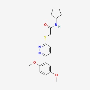molecular formula C19H23N3O3S B2672822 N-cyclopentyl-2-{[6-(2,5-dimethoxyphenyl)pyridazin-3-yl]sulfanyl}acetamide CAS No. 941931-20-0