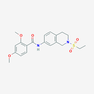 molecular formula C20H24N2O5S B2672843 N-(2-(ethylsulfonyl)-1,2,3,4-tetrahydroisoquinolin-7-yl)-2,4-dimethoxybenzamide CAS No. 955231-89-7
