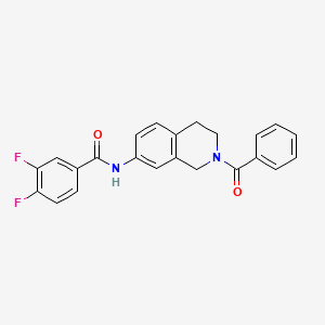 molecular formula C23H18F2N2O2 B2672849 N-(2-benzoyl-1,2,3,4-tetrahydroisoquinolin-7-yl)-3,4-difluorobenzamide CAS No. 955745-99-0