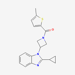 [3-(2-Cyclopropylbenzimidazol-1-yl)azetidin-1-yl]-(5-methylthiophen-2-yl)methanone