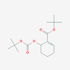 molecular formula C16H26O5 B2672857 tert-butyl 6-{[(tert-butoxy)carbonyl]oxy}cyclohex-1-ene-1-carboxylate CAS No. 1709876-63-0