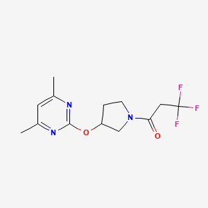 1-(3-((4,6-Dimethylpyrimidin-2-yl)oxy)pyrrolidin-1-yl)-3,3,3-trifluoropropan-1-one