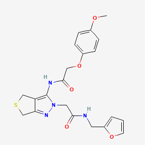 N-(furan-2-ylmethyl)-2-(3-(2-(4-methoxyphenoxy)acetamido)-4,6-dihydro-2H-thieno[3,4-c]pyrazol-2-yl)acetamide