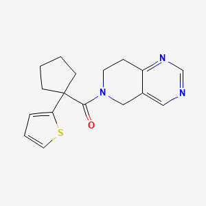 B2672915 (7,8-dihydropyrido[4,3-d]pyrimidin-6(5H)-yl)(1-(thiophen-2-yl)cyclopentyl)methanone CAS No. 1797874-84-0