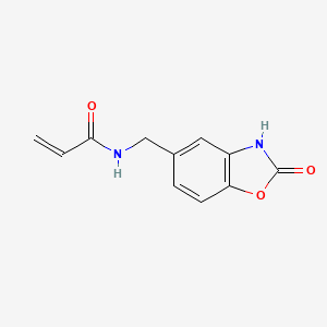 molecular formula C11H10N2O3 B2672928 N-[(2-Oxo-3H-1,3-benzoxazol-5-yl)methyl]prop-2-enamide CAS No. 2361642-71-7