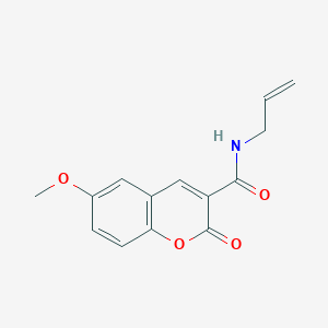 molecular formula C14H13NO4 B2672940 N-allyl-6-methoxy-2-oxo-2H-chromene-3-carboxamide CAS No. 831209-00-8