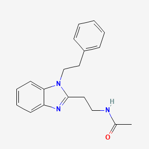 molecular formula C19H21N3O B2672953 N-{2-[1-(2-phenylethyl)-1H-1,3-benzodiazol-2-yl]ethyl}acetamide CAS No. 696600-18-7