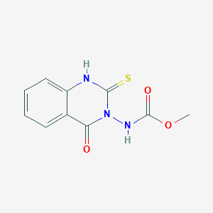 molecular formula C10H9N3O3S B2672964 N-(4-oxo-2-sulfanylidene-1,2,3,4-tetrahydroquinazolin-3-yl)methoxyformamide CAS No. 403721-83-5