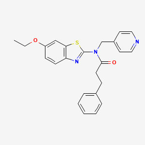 N-(6-ethoxybenzo[d]thiazol-2-yl)-3-phenyl-N-(pyridin-4-ylmethyl)propanamide