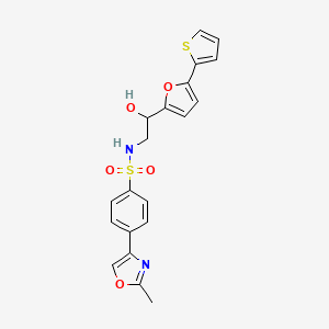 N-{2-hydroxy-2-[5-(thiophen-2-yl)furan-2-yl]ethyl}-4-(2-methyl-1,3-oxazol-4-yl)benzene-1-sulfonamide
