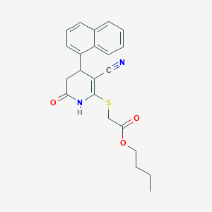 Butyl 2-(3-cyano-4-naphthyl-6-oxo-2-1,4,5-trihydropyridylthio)acetate