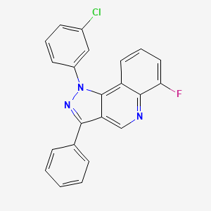 1-(3-chlorophenyl)-6-fluoro-3-phenyl-1H-pyrazolo[4,3-c]quinoline