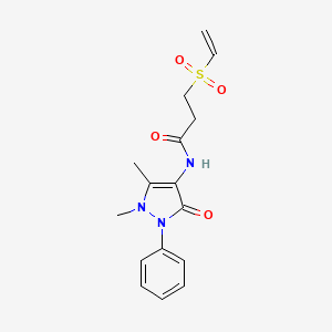 molecular formula C16H19N3O4S B2672982 n-(1,5-Dimethyl-3-oxo-2-phenyl-2,3-dihydro-1h-pyrazol-4-yl)-3-(ethenesulfonyl)propanamide CAS No. 2224457-76-3