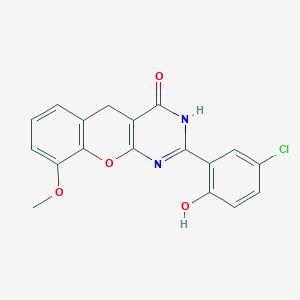 2-(5-chloro-2-hydroxyphenyl)-9-methoxy-3H-chromeno[2,3-d]pyrimidin-4(5H)-one