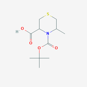 5-Methyl-4-[(2-methylpropan-2-yl)oxycarbonyl]thiomorpholine-3-carboxylic acid