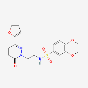 N-(2-(3-(furan-2-yl)-6-oxopyridazin-1(6H)-yl)ethyl)-2,3-dihydrobenzo[b][1,4]dioxine-6-sulfonamide