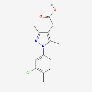 2-[1-(3-chloro-4-methylphenyl)-3,5-dimethyl-1H-pyrazol-4-yl]acetic acid