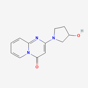 molecular formula C12H13N3O2 B2673069 2-(3-hydroxypyrrolidin-1-yl)-4H-pyrido[1,2-a]pyrimidin-4-one CAS No. 2175884-46-3