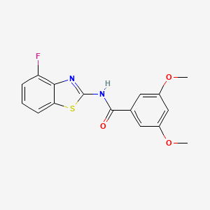 molecular formula C16H13FN2O3S B2673084 N-(4-fluoro-1,3-benzothiazol-2-yl)-3,5-dimethoxybenzamide CAS No. 906785-38-4