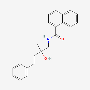 molecular formula C22H23NO2 B2673100 N-(2-hydroxy-2-methyl-4-phenylbutyl)naphthalene-1-carboxamide CAS No. 1351598-07-6