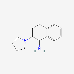 molecular formula C14H20N2 B2673108 2-(Pyrrolidin-1-yl)-1,2,3,4-tetrahydronaphthalen-1-amine CAS No. 1042816-46-5