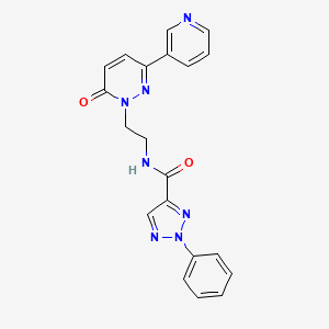 molecular formula C20H17N7O2 B2673110 N-(2-(6-oxo-3-(pyridin-3-yl)pyridazin-1(6H)-yl)ethyl)-2-phenyl-2H-1,2,3-triazole-4-carboxamide CAS No. 1207050-39-2