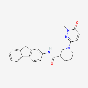 molecular formula C24H24N4O2 B2673121 N-(9H-fluoren-2-yl)-1-(1-methyl-6-oxo-1,6-dihydropyridazin-3-yl)piperidine-3-carboxamide CAS No. 1396859-54-3