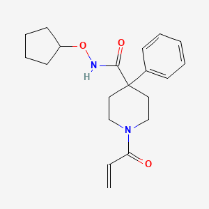 N-Cyclopentyloxy-4-phenyl-1-prop-2-enoylpiperidine-4-carboxamide