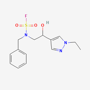 N-Benzyl-N-[2-(1-ethylpyrazol-4-yl)-2-hydroxyethyl]sulfamoyl fluoride