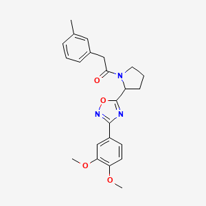3-(3,4-Dimethoxyphenyl)-5-{1-[(3-methylphenyl)acetyl]pyrrolidin-2-yl}-1,2,4-oxadiazole