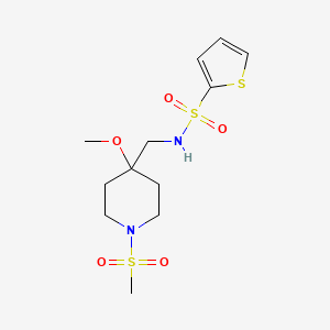 N-[(1-methanesulfonyl-4-methoxypiperidin-4-yl)methyl]thiophene-2-sulfonamide