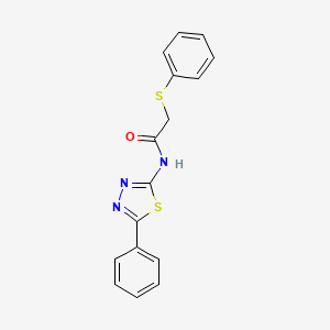 2-phenylsulfanyl-N-(5-phenyl-1,3,4-thiadiazol-2-yl)acetamide