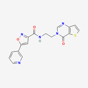 N-(2-(4-oxothieno[3,2-d]pyrimidin-3(4H)-yl)ethyl)-5-(pyridin-3-yl)isoxazole-3-carboxamide