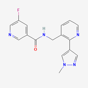 5-fluoro-N-((2-(1-methyl-1H-pyrazol-4-yl)pyridin-3-yl)methyl)nicotinamide