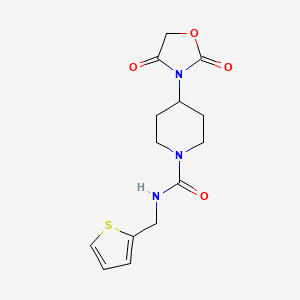4-(2,4-dioxooxazolidin-3-yl)-N-(thiophen-2-ylmethyl)piperidine-1-carboxamide