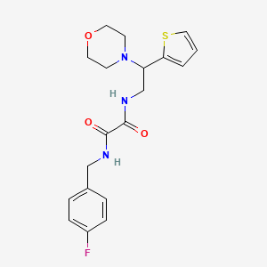 N1-(4-fluorobenzyl)-N2-(2-morpholino-2-(thiophen-2-yl)ethyl)oxalamide