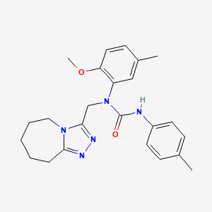1-(2-methoxy-5-methylphenyl)-1-((6,7,8,9-tetrahydro-5H-[1,2,4]triazolo[4,3-a]azepin-3-yl)methyl)-3-(p-tolyl)urea